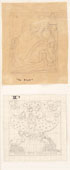 ADOLFO WILDT, Sketch with Two Angels, black chalk